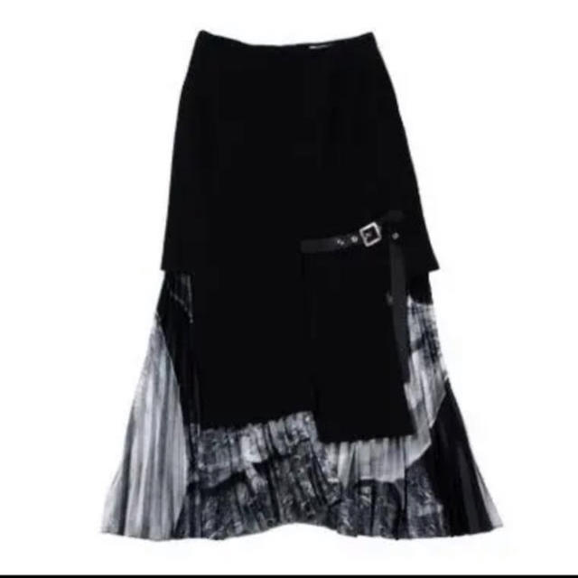 CHRISTIAN DADA(クリスチャンダダ)のクリスチャンダダ 滝沢カレンアラキプリントプリーツコンビスカートaraki レディースのスカート(ひざ丈スカート)の商品写真