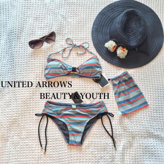 ビューティアンドユースユナイテッドアローズ(BEAUTY&YOUTH UNITED ARROWS)のB&Y新品水着ボーダーバンドゥビキニ(水着)