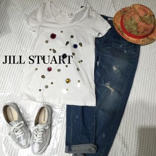 ジルスチュアート(JILLSTUART)のJILL STUART ビジューTシャツ(カットソー(半袖/袖なし))