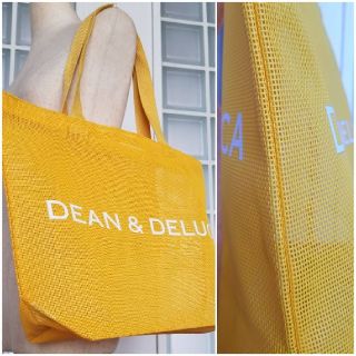 ディーンアンドデルーカ(DEAN & DELUCA)のDEAN&DELUCAイエローメッシュトート　ラージ　新品(トートバッグ)