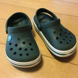 クロックス(crocs)のクロックス☆フォレストグリーン  キッズ 15.5cm(サンダル)