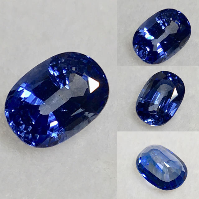 重厚なメタリックブルー 0.4ct UP 天然 モンタナサファイア ルース 鑑別 レディースのアクセサリー(リング(指輪))の商品写真