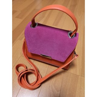 ザラ(ZARA)のザラ ZARA ショルダーバッグ ハンドバッグ 2way オレンジ(ショルダーバッグ)