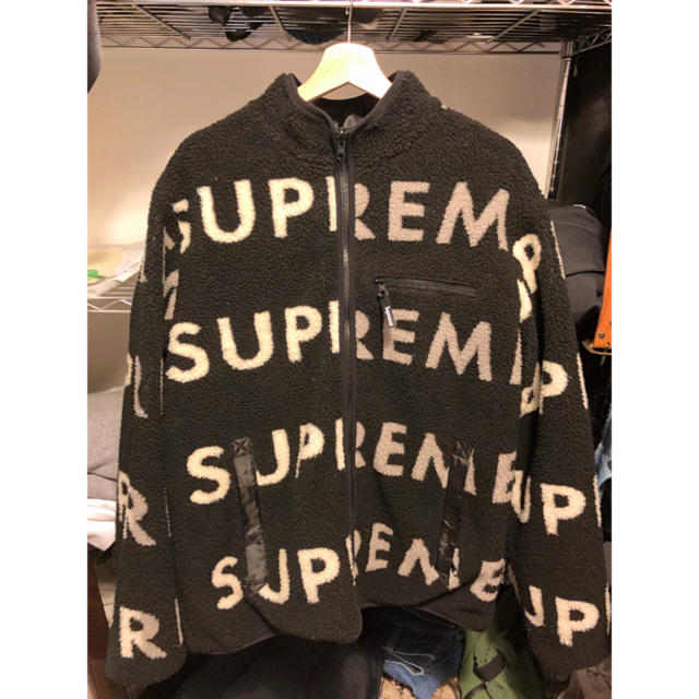 メンズXL Supreme Reversible Logo Fleece Jacket