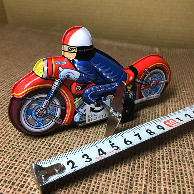 低廉 ブリキ おもちゃ バイク ゼンマイ式 ターンアクション 日本製