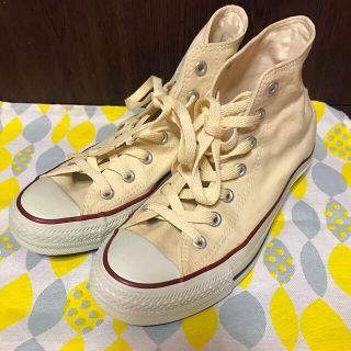 コンバース(CONVERSE)の【USED】コンバース ハイカットスニーカー 24.0 クリームベージュ(スニーカー)