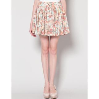 ジルスチュアート(JILLSTUART)のジルスチュアート ローズ　フラワープリント　スカート☆(ミニスカート)