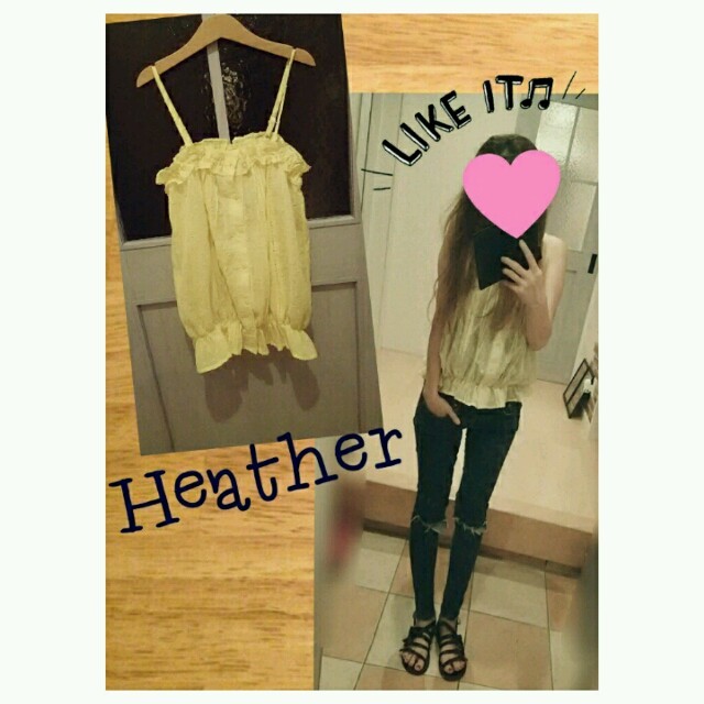 heather(ヘザー)のHeather♡ｲｴﾛｰｷｬﾐ レディースのトップス(キャミソール)の商品写真