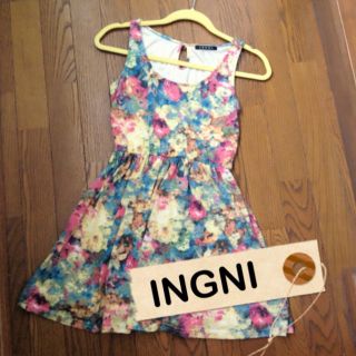 イング(INGNI)のINGNI＊ぼかし花柄ワンピ(ミニワンピース)