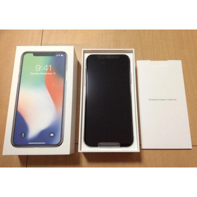 新品未使用 docomo iPhone X silver 64GB