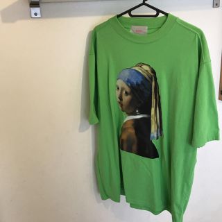 新品未使用送料込み 絵画プリントT ライトグリーン(Tシャツ(半袖/袖なし))