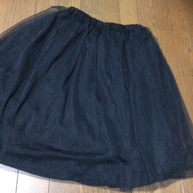 HARE(ハレ)のチュール 黒 スカート リバーシブル レディースのスカート(ひざ丈スカート)の商品写真