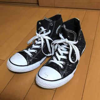 コンバース(CONVERSE)の海外限定 コンバース オールスター ブラック×シルバーラメ 24cm(スニーカー)