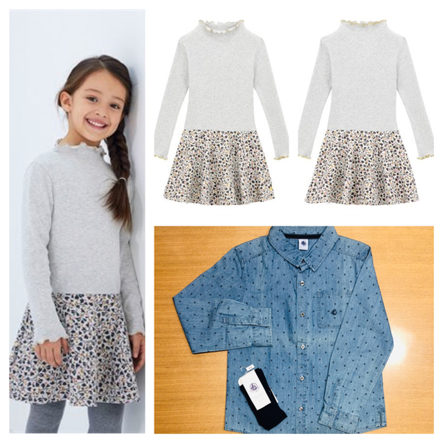 PETIT BATEAU(プチバトー)の ☆プチバトー☆5a〜8aのセット売り6点 キッズ/ベビー/マタニティのキッズ服女の子用(90cm~)(ワンピース)の商品写真