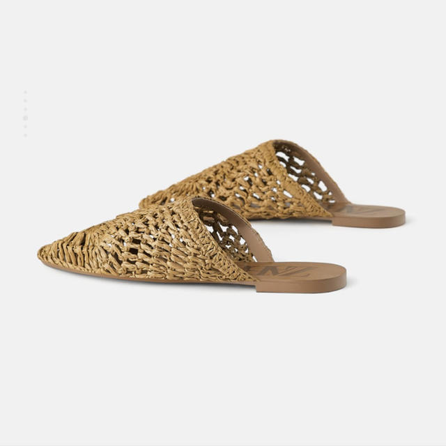 ZARA(ザラ)のZARA 新品フラットバブーシュ レディースの靴/シューズ(サンダル)の商品写真