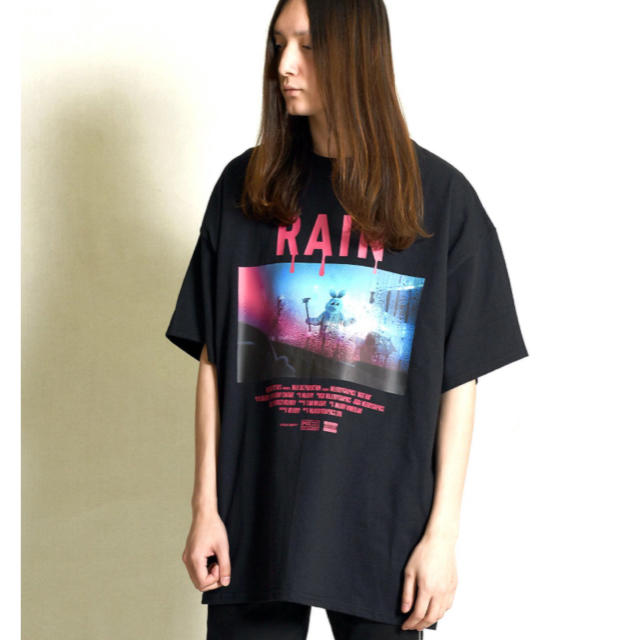 MILKBOY(ミルクボーイ)のMILKBOY RAIN BUNNY Tシャツ うさぎ ブラック 美品 メンズのトップス(Tシャツ/カットソー(半袖/袖なし))の商品写真