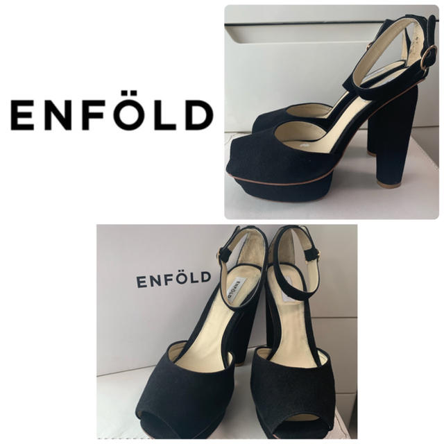 ENFOLD(エンフォルド)のrika様専用ページです♡定価4.9万 ENFOLD ブラックスエード  パンプ レディースの靴/シューズ(ハイヒール/パンプス)の商品写真