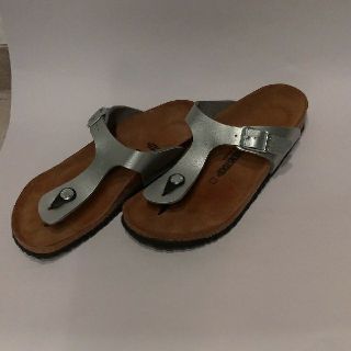 ビルケンシュトック(BIRKENSTOCK)のBIRKENSTOKサンダルGizeh シルバー34ナローriceball様専用(サンダル)