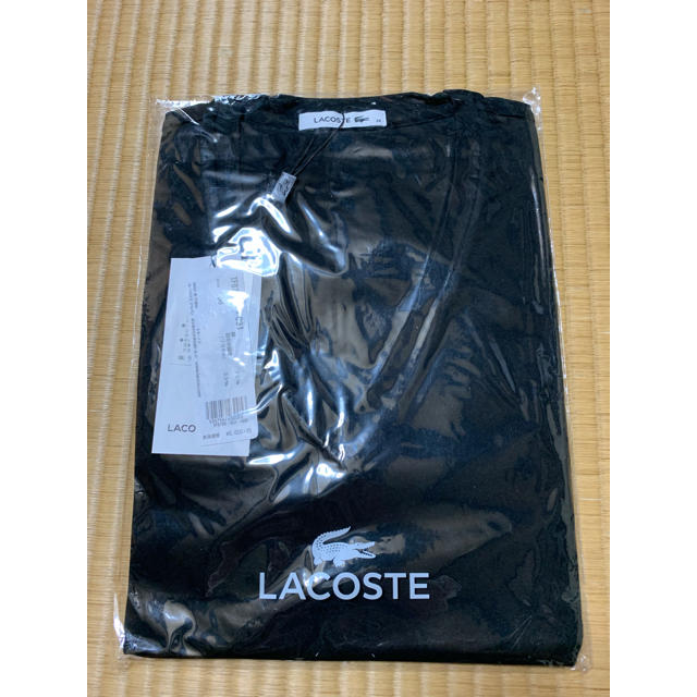 新品 LACOSTE Vネック Tシャツ サイズ 38 黒
