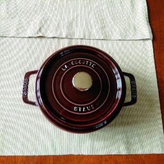 ストウブ(STAUB)のかおぴあ様専用☆美品☆廃盤色☆ストウブ 18cm オーベルジン ナス色２個セット(鍋/フライパン)