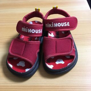 ミキハウス(mikihouse)のミキハウス MIKIHOUSE 夏用 サンダル 13センチ 赤(サンダル)