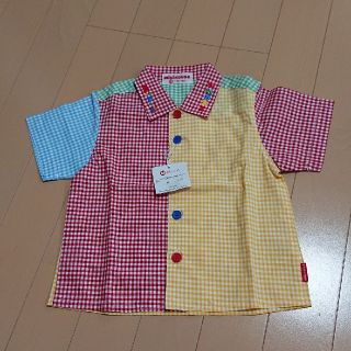 ミキハウス(mikihouse)のL様専用 ミキハウス チェック 半袖 シャツ サイズ80(シャツ/カットソー)