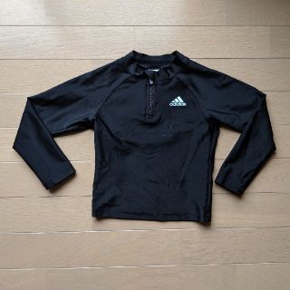 アディダス(adidas)のadidasアディダス長袖ラッシュガード110サイズ使用品ブラック(水着)