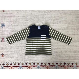 プチバトー(PETIT BATEAU)のプチバトー ☆ ボーダー長Tシャツ 18M/81㎝(Ｔシャツ)