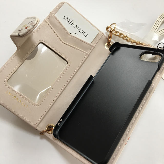 SMIR NASLI(サミールナスリ)の新品 サミールナスリ ショルダー付き ミラー付き iPhoneケース ホワイト スマホ/家電/カメラのスマホアクセサリー(iPhoneケース)の商品写真