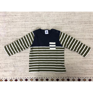 プチバトー(PETIT BATEAU)のプチバトー ☆ ボーダー長Tシャツ 18M/81㎝(Ｔシャツ)