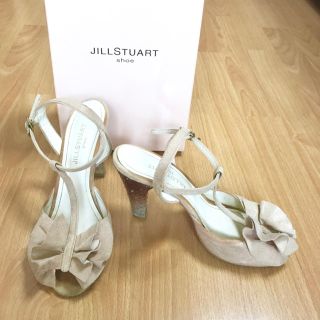 ジルスチュアート(JILLSTUART)のジルスチュアートサンダルグリッターヒールラメレースパンプスミュール(サンダル)