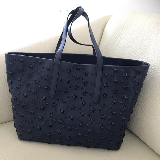 美品❤️ジミーチュウ スタースタッズ トートバッグ ネイビー 人気定番