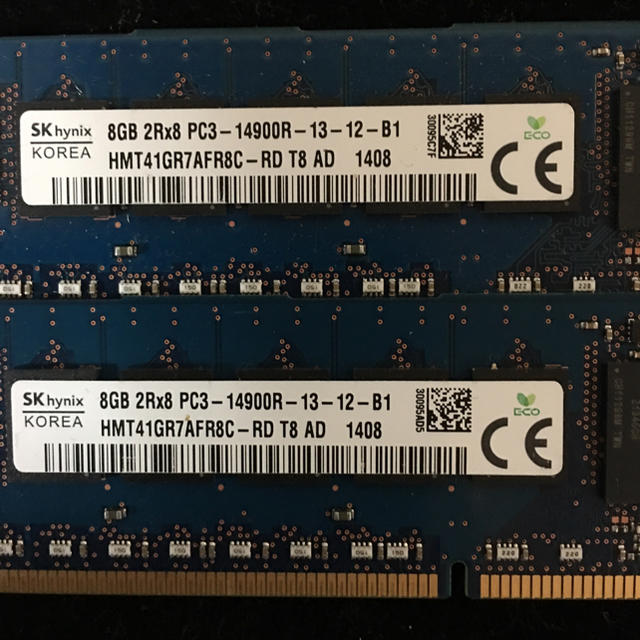 Hynix 8GBX2マイ スマホ/家電/カメラのPC/タブレット(PCパーツ)の商品写真