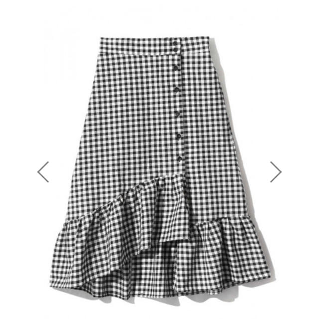 GRL(グレイル)のギンガムチェックフリルマーメイドスカート レディースのスカート(ひざ丈スカート)の商品写真
