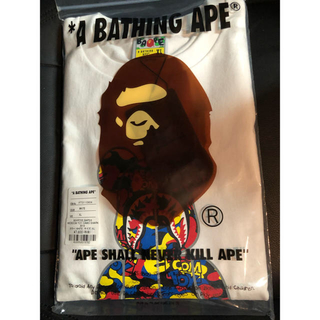 アベイシングエイプ(A BATHING APE)のBE@RTEE BAPE®️ MEDICOM TOY CAMO SHARK XL(Tシャツ/カットソー(半袖/袖なし))