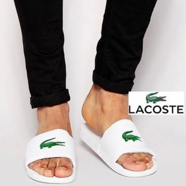 LACOSTE(ラコステ)のLacoste ラコステ シャワーサンダル 白 新品未使用 メンズの靴/シューズ(サンダル)の商品写真