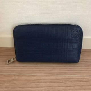 ロエベ(LOEWE)の美品 ロエベ  LOEWE リネン ラウンドファスナー 財布 (財布)