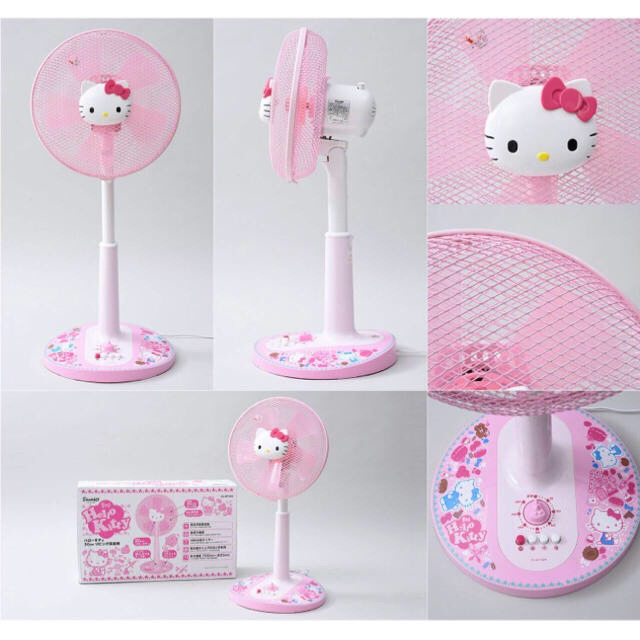 サンリオ(サンリオ)の【新品】Sanrio Hello Kitty 30cm リビング扇風機 スマホ/家電/カメラの冷暖房/空調(扇風機)の商品写真