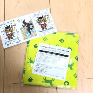 サンリオ(サンリオ)の【非売品】中京競馬 バンダナ & ICステッカーおまけ(ノベルティグッズ)