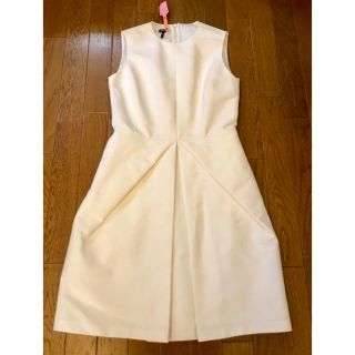 ジルサンダー(Jil Sander)のジルサンダーネイビー JIL SANDER NAVY ワンピース 白(ひざ丈ワンピース)