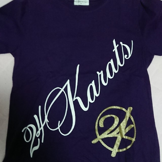 24karats(トゥエンティーフォーカラッツ)の24karatsTシャツ紫☆150㎝☆ エンタメ/ホビーのタレントグッズ(ミュージシャン)の商品写真