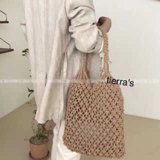 ザラ(ZARA)のimport❁︎クロシェ 編み込み メッシュバッグ(トートバッグ)