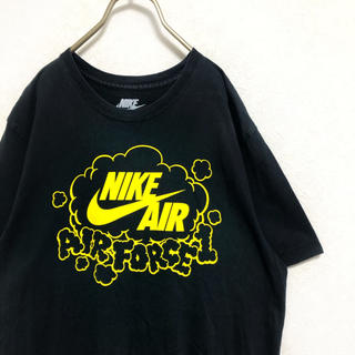 ナイキ(NIKE)の【廃盤】NIKE AIR FORCE1 ロゴ Tシャツ メンズ XL 古着 黒(Tシャツ/カットソー(半袖/袖なし))