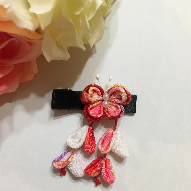 30%OFF】 売り切れました。❀蝶々の和風髪飾り ベビークリップ