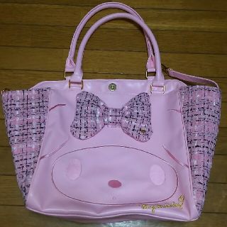 マイメロディ(マイメロディ)の★マイメロディ★Big bag★チェック★ピンク★トートバッグ★Mymelody(キャラクターグッズ)