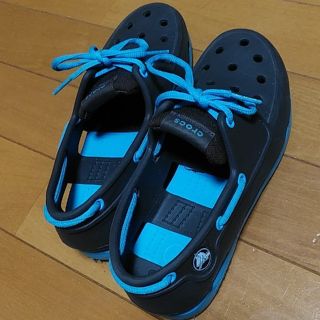 クロックス(crocs)の【美品】「クロックス」ビーチ用マリンシューズ★20～21㎝(マリン/スイミング)