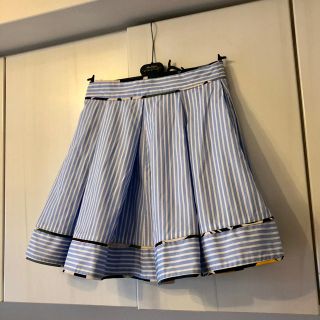 MSGM - 新品同様 MSGM スカート フレアスカート プリーツ ストライプ