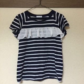 イーハイフンワールドギャラリー(E hyphen world gallery)のE hyphen♡ボーダーフリルTシャツ(Tシャツ(半袖/袖なし))