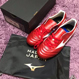 ミズノ(MIZUNO)のモレリア2 レッド×ホワイト【MIZUNO|ミズノ】サッカースパイク(シューズ)