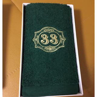 ディズニー(Disney)のディズニー Club33 ハンドタオル 未使用 グリーン(タオル)